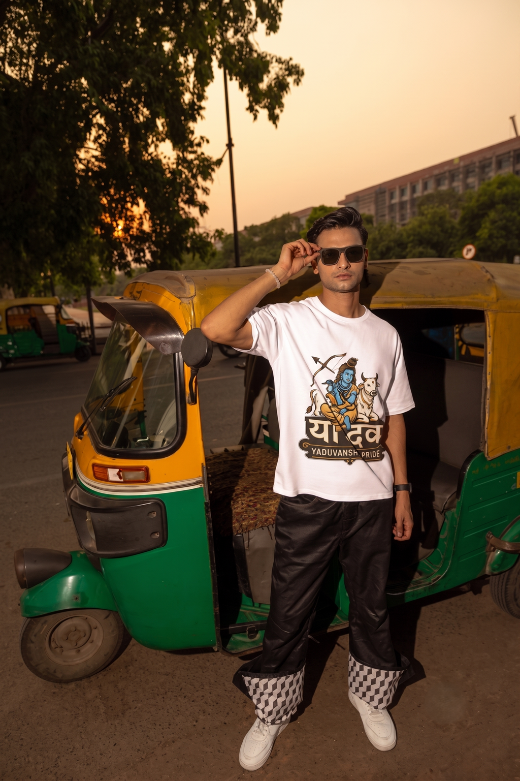Yaduvanshi Pride T-Shirt | Krishna Print Oversized Tee